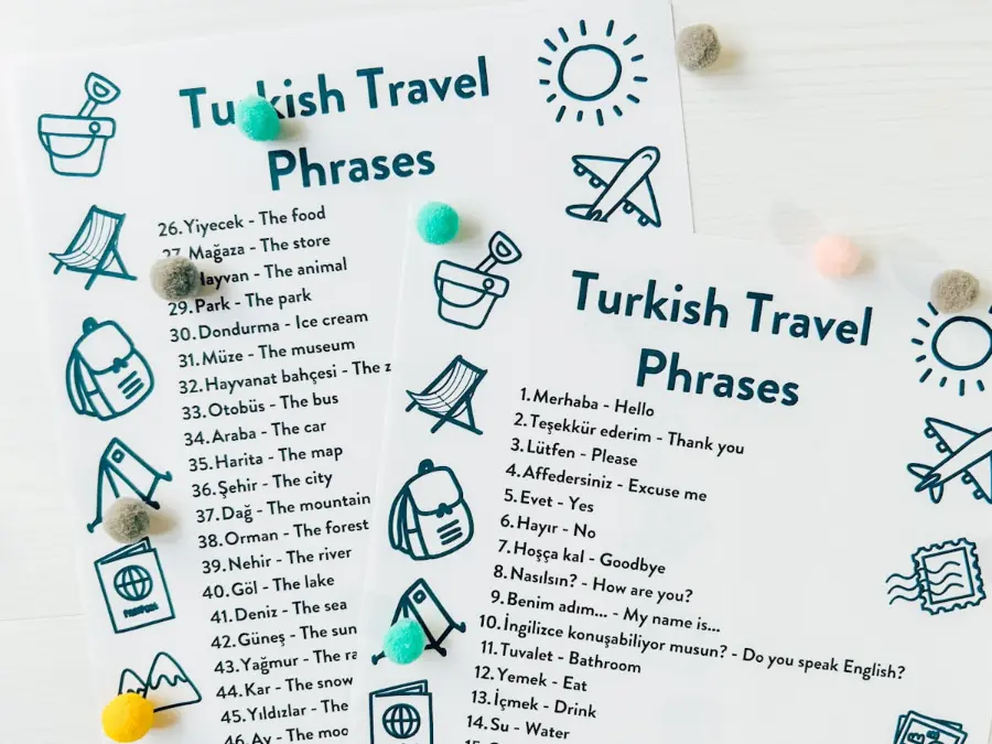 Turkish phrases for tourists